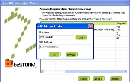 Sélection de l'adresse MAC du système ICMP